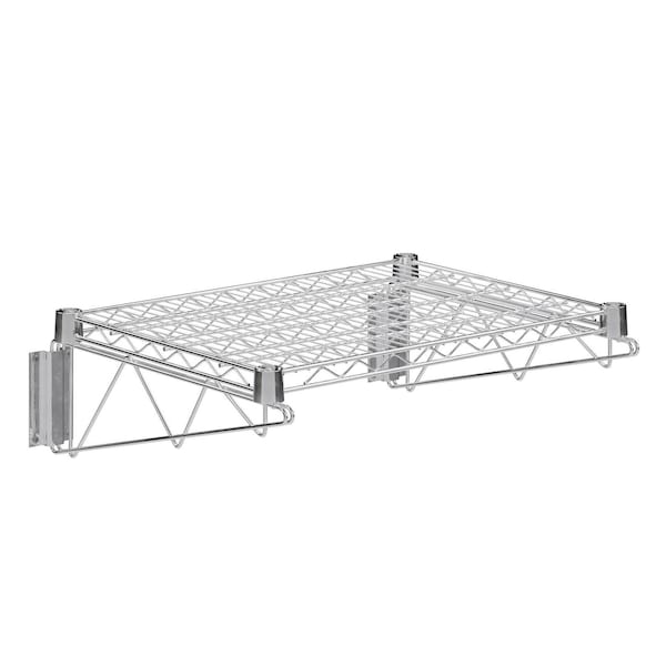 Amgood 18 in. x 24 in. Chrome Wire Wall Mount Shelf AMG WRS-WALL CH-1824-Z - main