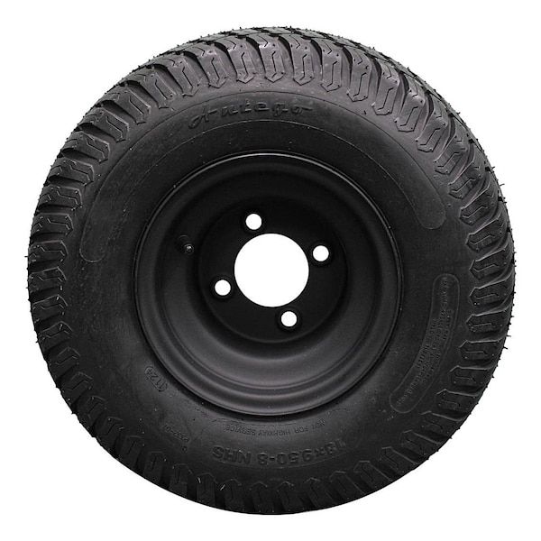 Antego 18 x 9.5-8 in Lawn Mower Tire & Wheel, 4 Ply, Matte Black A870003100304189508 - main