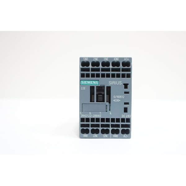 Siemens SIRIUS CONTACTOR CONTROL RELAY 24V-DC 3RH2122-2BB40 - main