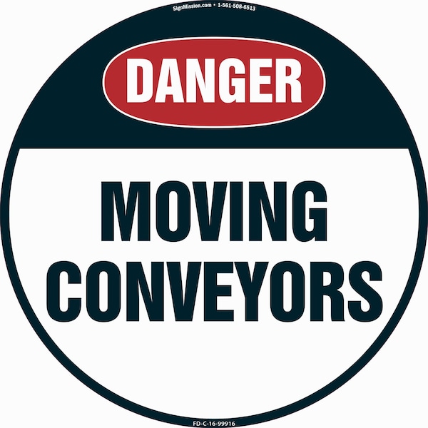 Signmission Moving Conveyors 2 16in Non-Slip Floor Marker, 6PK, 16 in L, 16 in H, FD-C-16-6PK-99916 FD-C-16-6PK-99916 - main