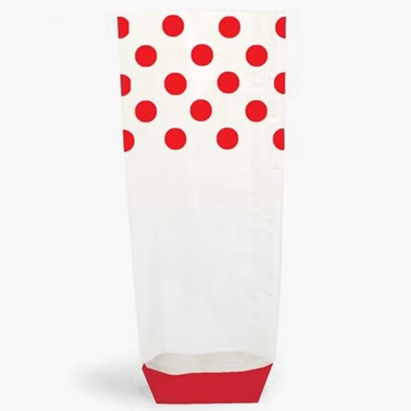 Nashville Wraps Red Polka Dots 1.4 mil Cello Bags, 3.5x2.25x12, 100PK 96253 - main