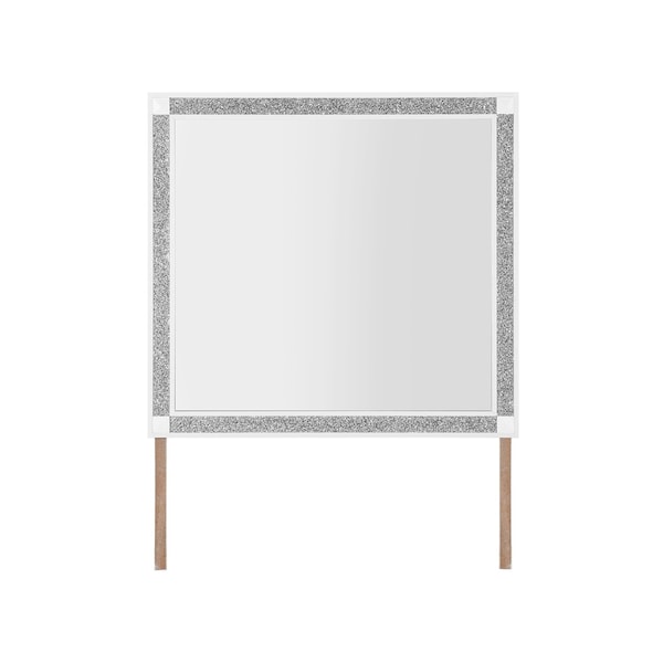 Global Furniture Usa Contemporary Glam Soleil White Mirror SOLEIL-WHITE-MR - main