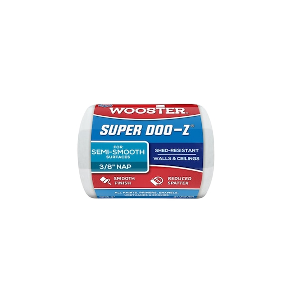 Wooster 3" Paint Roller Cover, 3/8" Nap, Fabric R205-3 - main