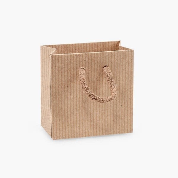 Nashville Wraps Kraft Pinstripe Gift Bags, Petite 4x2.5x4, 10PK KTPMKP - main