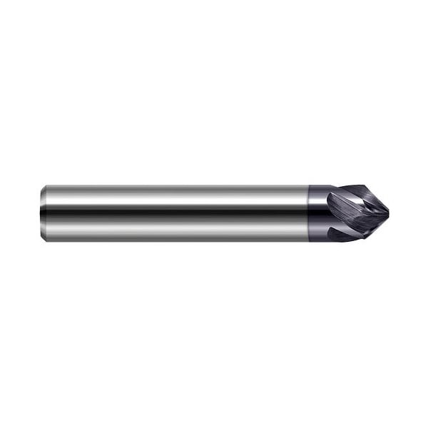 Harvey Tool 0.3125in (5/16) Shank DIA x 45Deg. per side Carbide Flat Chamfer Cutter, 5 Helical Flutes 773620-C3 - main