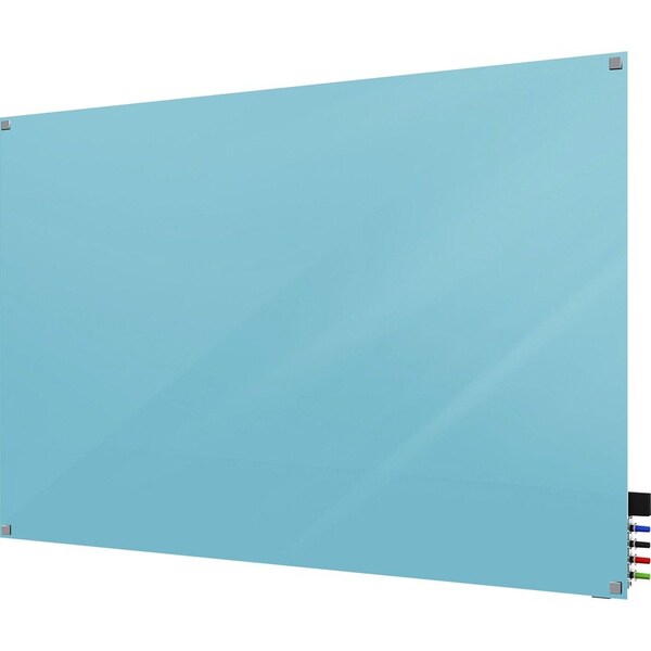 Ghent Dry Erase Board, Glass, 24 in, 36 in, No Frame Frame, Blue, Gloss HMYSM23BE - main