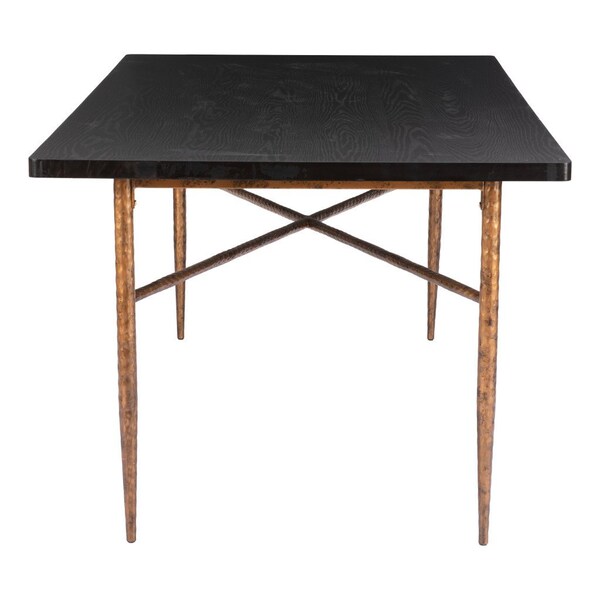 Homeroots 72" Black and Bronze Wood and Steel Dining Table 557691 - main