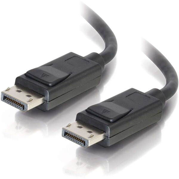 C2G 1FT DISPLAYPORT CABLE WITH LATCHES 8K UHD M/M - BLACK 54423 - main