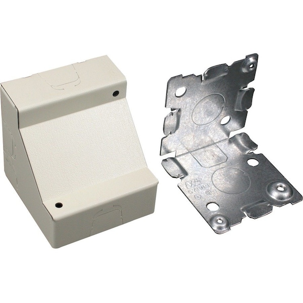 Wiremold Corner Box Fitting, White, Steel 5719WH - main