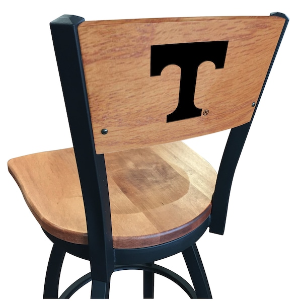 Holland Bar Stool Co 30" Blk Wrinkle Tennessee Swivel Bar Stool, Laser Engraved Back L03830BWMedMplATennesMedMpl - main