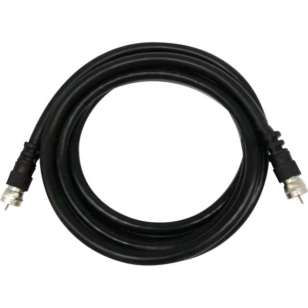 Newhouse Hardware 6 ft. RG6/U Coaxial Cables, F-Type Connection, For TV, Antenna, DVR, Cable Modem, Black, 5PK CX6U6-BK-05 - main