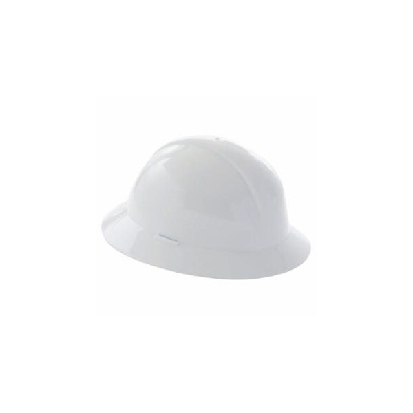 North A119R Type II Hard Hat, 6 point suspension, Full Brim, White, w/Foam Liner, 12PK 068-A119R010000 - main