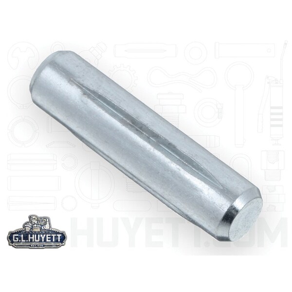 Huyett Type U Grooved Pin, Zinc Plated Low Carbon Steel, 0.188 in Dia x 0.185 in Small End Dia x 0.750 in L GP-0187-0750-U - main