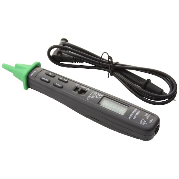 Multicomp Pro AC/DC Pen-Type Digital Multimeter, 600VDC, 600VAC, 3M, 300uF Range Max, CAT III 300V MP730001 - main