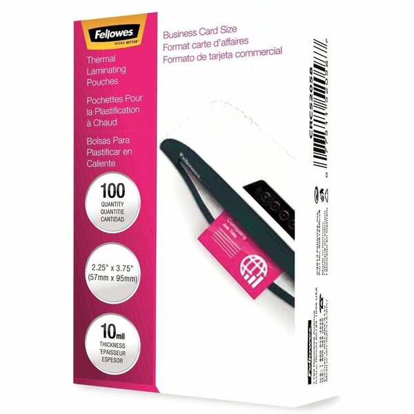 Fellowes LAMINATING POUCHES BUSINESS CARD 10MIL 52058 - main