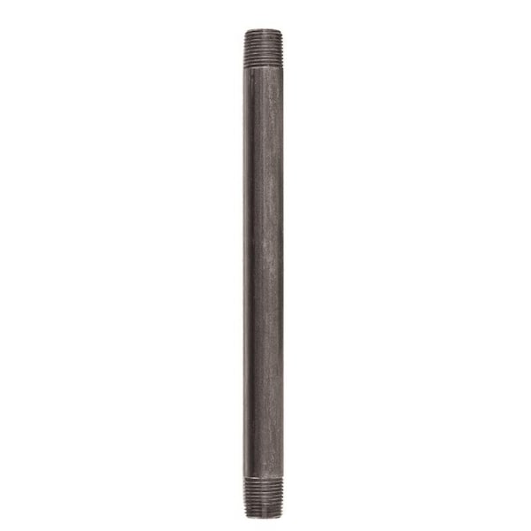 Stz Industries 1/2 in. MIP each X 1/2 in. D MIP Black Steel 10 in. L Nipple 302U12X10 - main