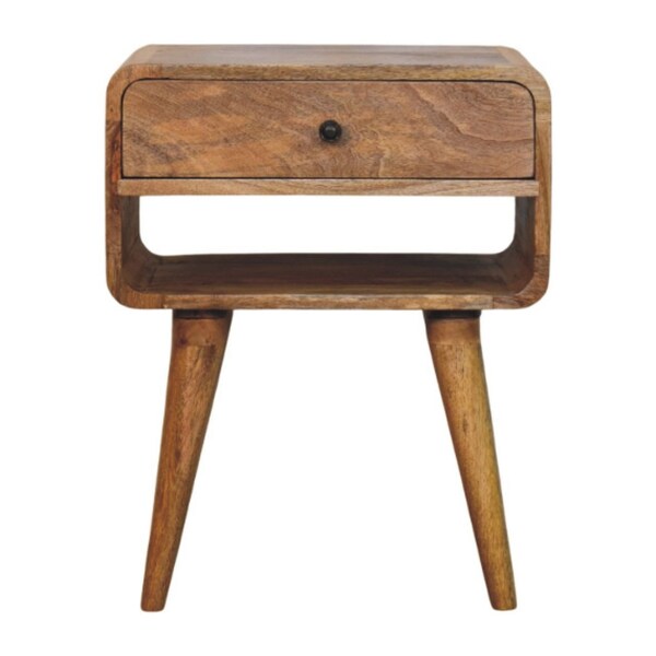 Homeroots 22" Brown Solid Wood Two Drawer Nightstand 701732 - main