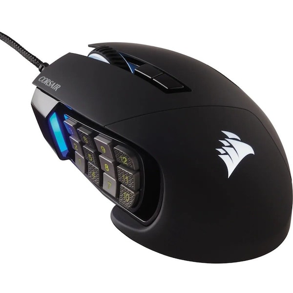 Corsair SCIMITAR RGB ELITE Gaming Mouse, Wired, Backlit RGB LED, 18000 DPI, Optical, CH-9304211-NA CH-9304211-NA - main