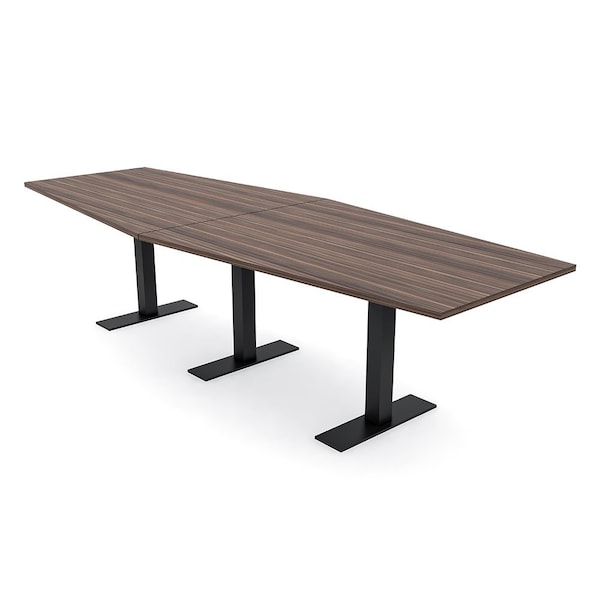 Skutchi Designs 10 Person Conference Table With Power Unit | 10' Hexagon Table | Harmony Series HAR-HEX.IR-48X120-T.BK-H3041-NA - main