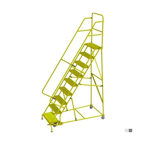 Tri-Arc Step9 Steel Rolling Ladder, W/24"Wx10"D KDSR109242-Y - main