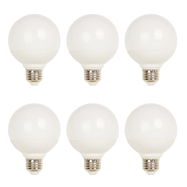 Westinghouse 6W 75W Eq. Bright White Light G25 Dimmable LED Light Bulb, Medium Base, 6PK 5323020 - main