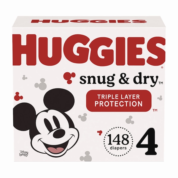 Huggies Snug and Dry Diapers, Size 4, 22 lbs to 37 lbs, 148PK 51518 - main