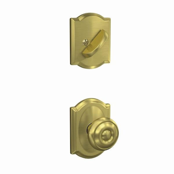 Schlage Residential Schlage Custom Custom Georgian Knob with Camelot Rose Interior Active Trim with 16680 Latch and FC59GEO608CAM - main
