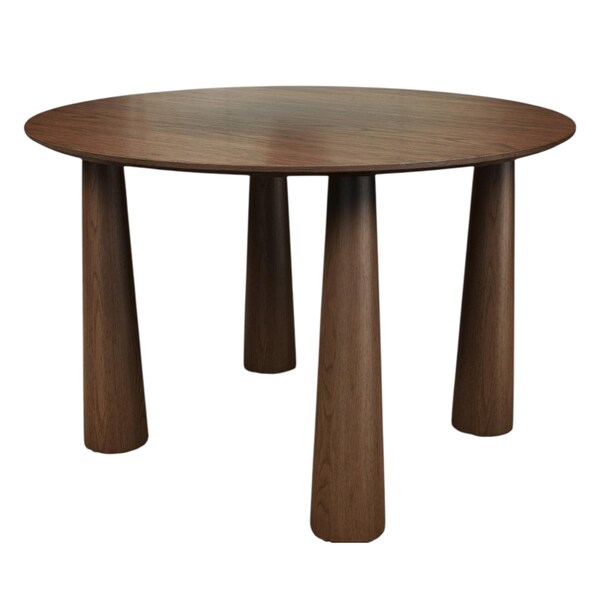 Homeroots 45" Walnut Solid Wood Round Top Dining Table 721127 - main