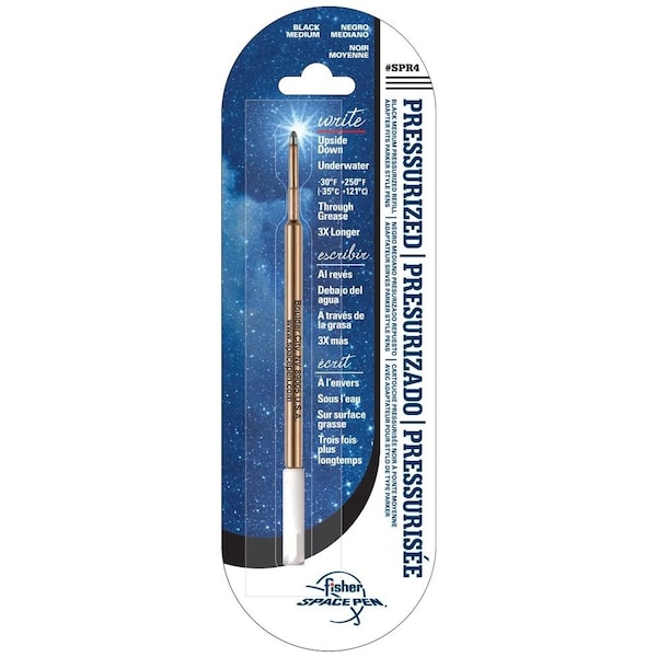 Fisher Space Pen Pen Ink Cartridge, Black, Ballpoint SPR4 - main