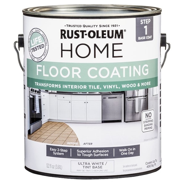 Home Gal Rust-Oleum Ultra White Interior Floor Coating System, Step 1 Base Coat 357671 - main