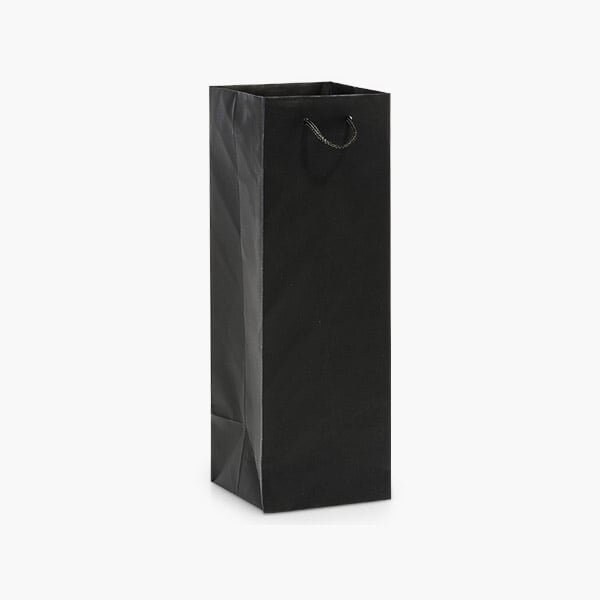 Nashville Wraps Black Matte Gift Bags, Wine 4.5x4.5x13, 100PK MTWBBK - main