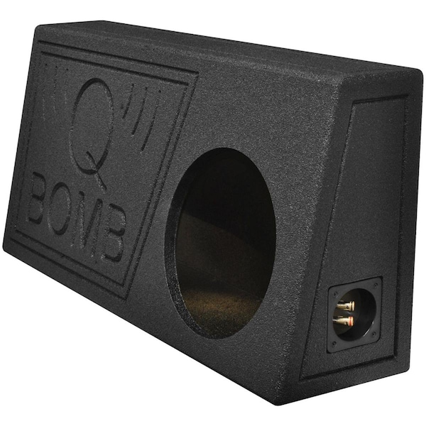 Q Power Qpower 10 in. Single Truck Ported SPL Empty Woofer Box with Bed Liner Spray QBTRUCK110V - main