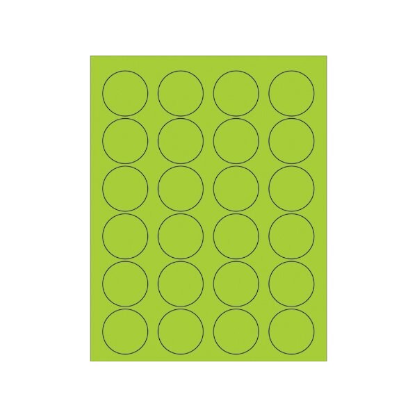Bsc Preferred Fluorescent Circle Laser Labels LL193GN - main