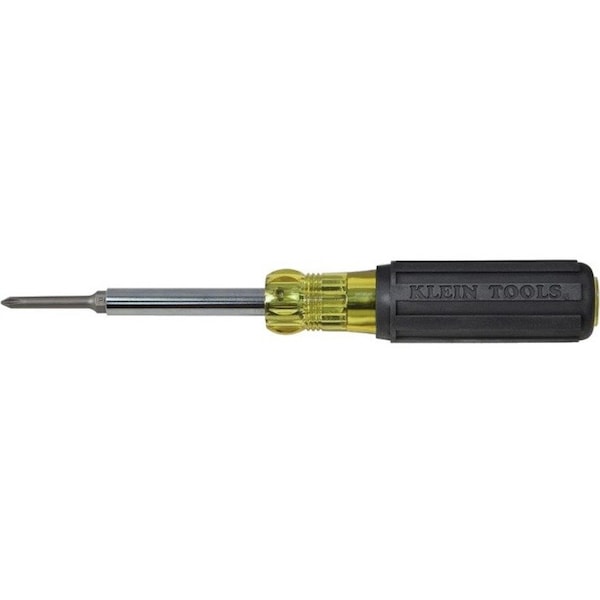 Klein Tools Multi-Bit Screwdriver, 1/4 in, 5/16 in Drive Size, Phillips, Slotted Style, 4-Piece 32559 - main