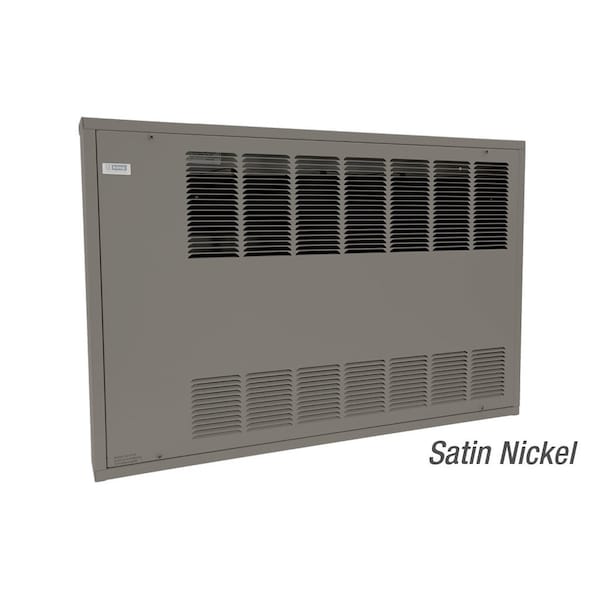 King Electric KCC Convection Cabinet Heater 2Ft 208V 2000W 3-Ph, Surface Mount, W/ Sp Stat, Satin Nickel KCC2-2020-3-S-T-SN - main