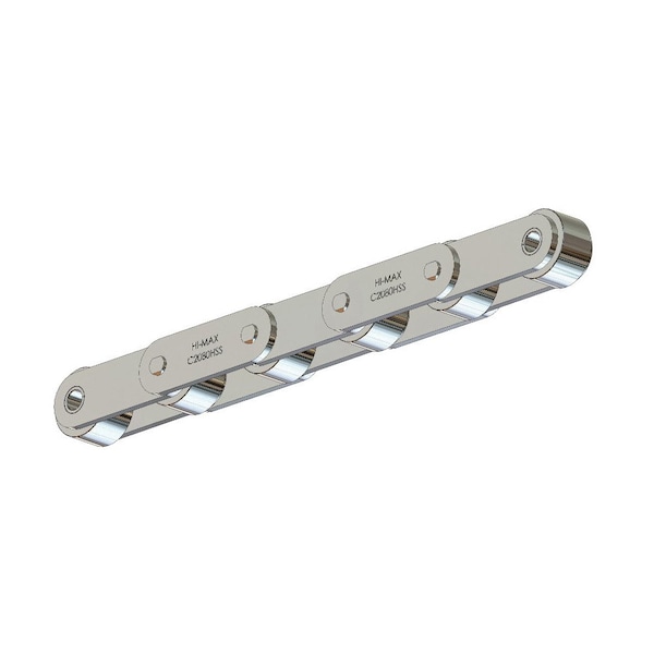 Senqcia Hi-Max Conveyor Series Double Pitch Riv Lg, 10 ft OAL, 2 P, 1-1/8 Dia x 5/8 W, 304SS C2082SSHMRB - main