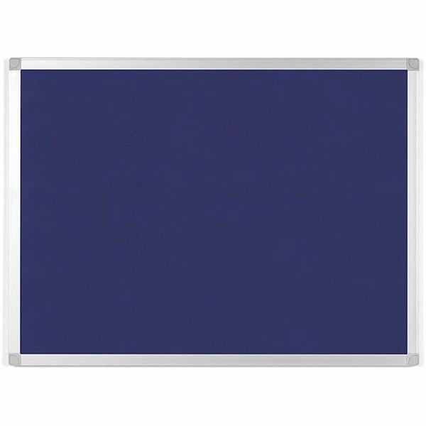 Mastervision Blue Felt Bulletin Board, 36" X 48", Aluminum Frame FA05439214 - main