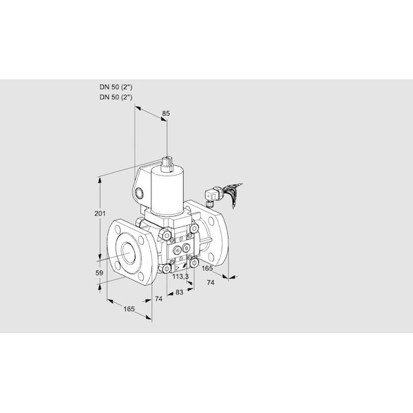 Honeywell Kromschroder Gas Solenoid Valve - Class A, 500 mbar, IP65, EN 161 KS88016102 - main