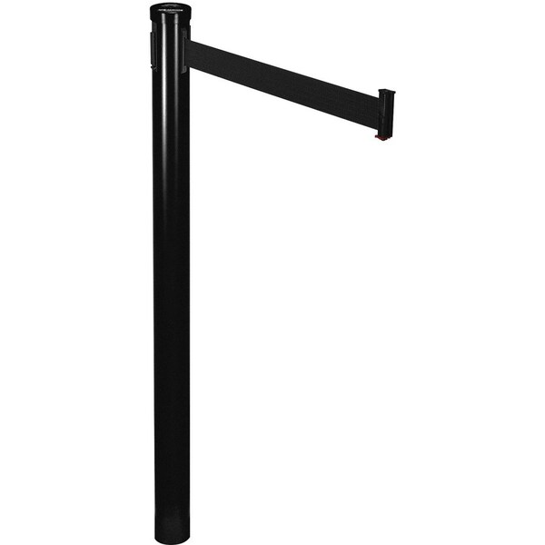 Tatco Products Tatco, ADJUSTA-TAPE CROWD CONTROL POSTS ONLY, STEEL, 40in HIGH, BLACK, 2PK 11611 - main