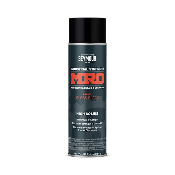 Seymour Of Sycamore MRO Industrial Spray Paint, Gloss Black 620-1415 - main