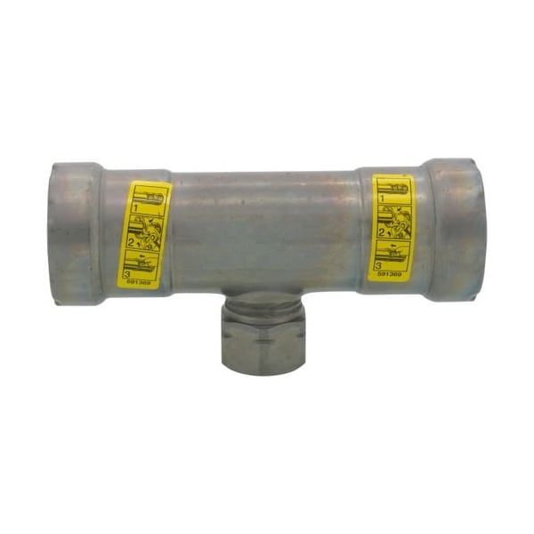 Viega MegaPressG tee P1 1 P2 1 FPT 0.5 carbon steel zinc-nickel coating 25411 - main