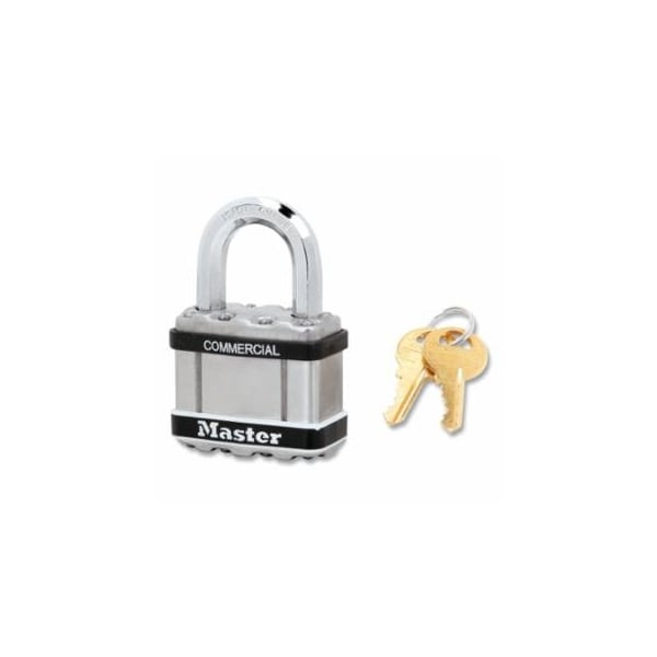Master Lock Wide Commercial Magnum Laminated Steel Padlock, Alike-Keyed, No A1378, 1 in Shackle Height, 2 in, 6PK 470-M5KASTS-A1378 - main