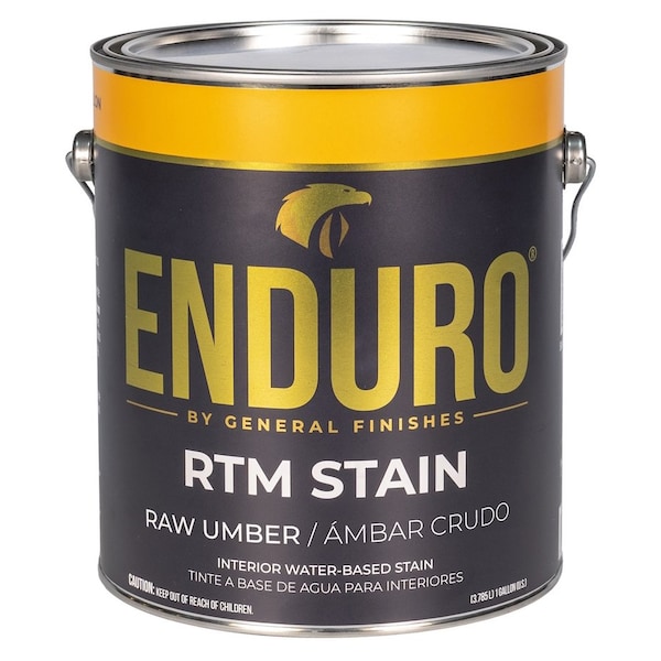 General Finishes 1 Gal Raw Umber Enduro RTM Water-Based Wood Stain GRU - main