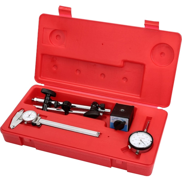 Grizzly Magnetic Base, Dial Indicator, Caliper Combo Pk. H3022 - main