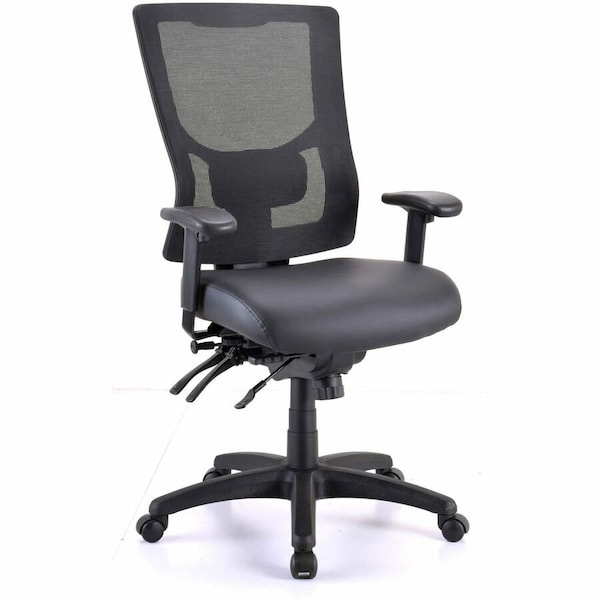 Lorell Conjure High-Back Office Chair, Antibacterial, Black LLR62040 - main
