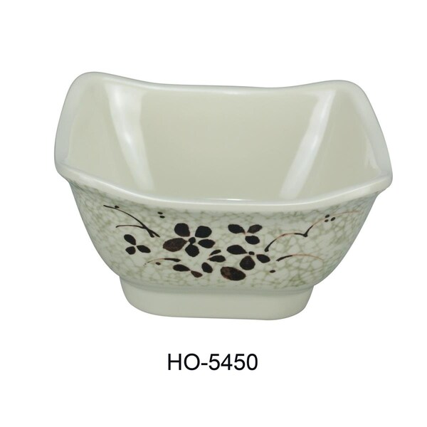 Yanco 10 oz Honda Bowl - Square - Melamine, Multi Color - 2.25 x 4.75 x 4.75 in., 48PK HO-5450 - main