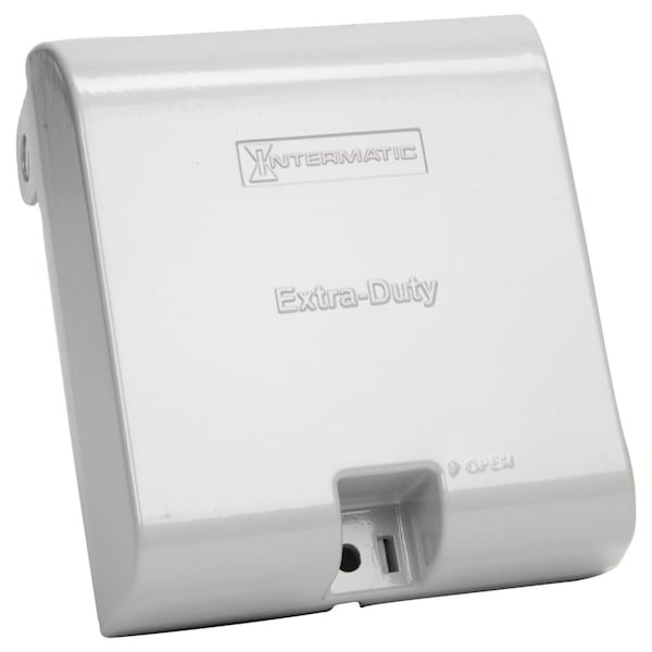 Intermatic Extra-Duty Die-Cast In-Use Weatherproof Cover, Double-Gang, Vrt, 3.125 in Gray WP1030MXD - main
