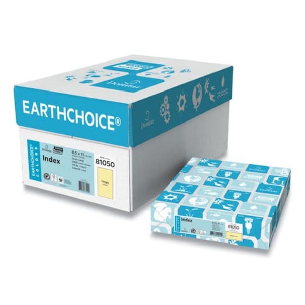 Domtar 110 lbs Cardstock Paper, Canary Yellow DMR97754900 - main