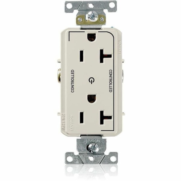 Leviton DPl Dup Rec 20A 125V 2MCtrl Self-Gr LAl 16352-2PT - main