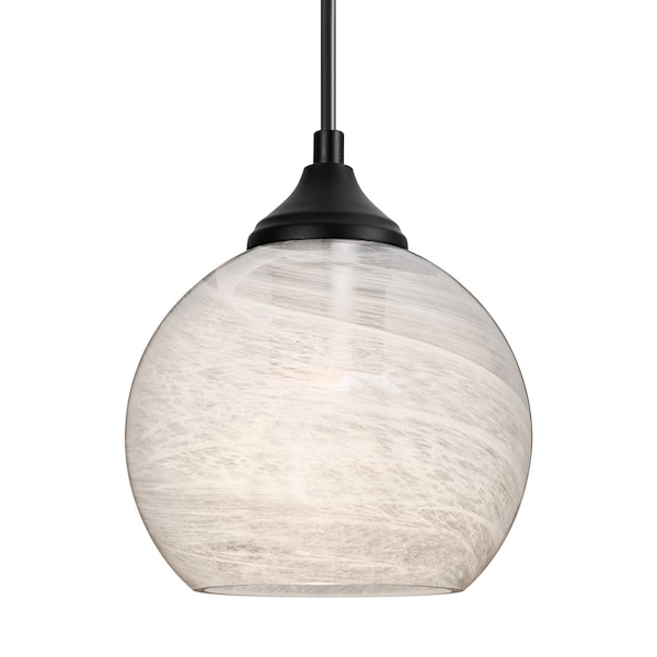 Besa Lighting Besa Jilly Outdoor Pendant, Vapor Clear, Black Finish, 1x 5W LED Filament OP-JILLYCL-EDIL-BK - main